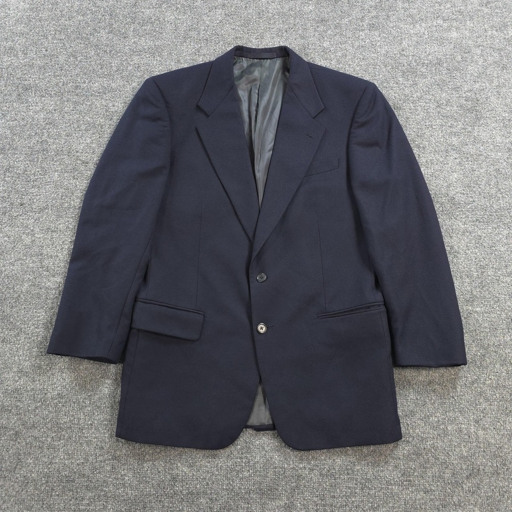 Vintage Burberrys Blazer Mens 42 Blue Super 100s Wool Suit Jacket Made In USA